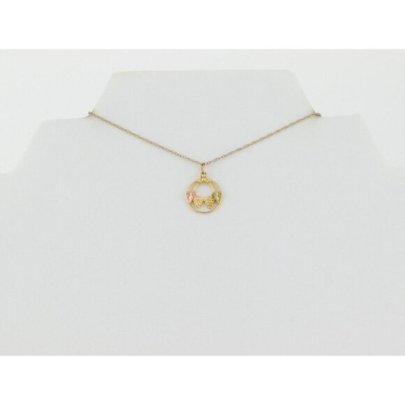 10k Yellow Gold Black Hills Gold Necklace 18" Chain - Picture 6 of 8